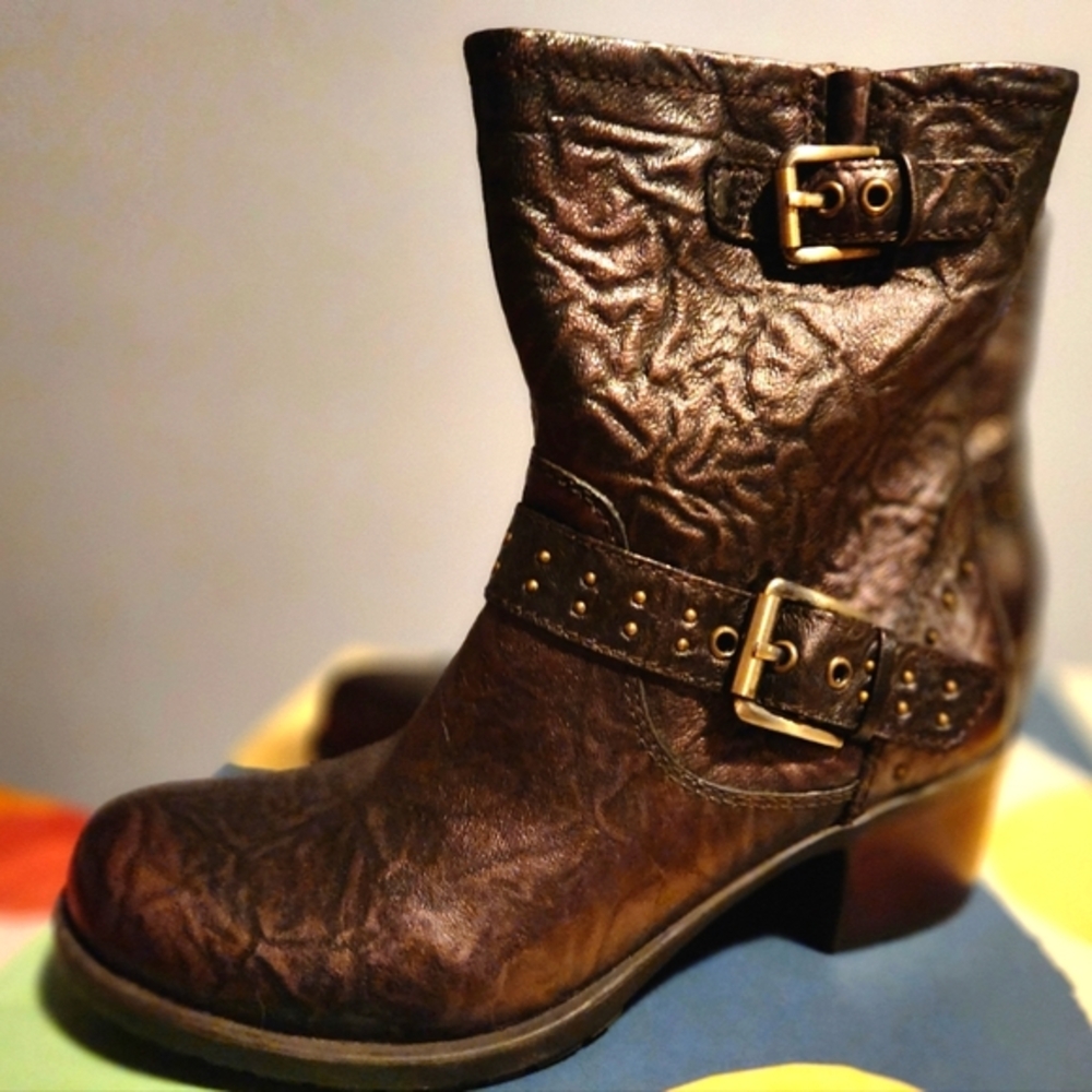 EARTH Denali Altitude BRONZE LEATHER BOOTS